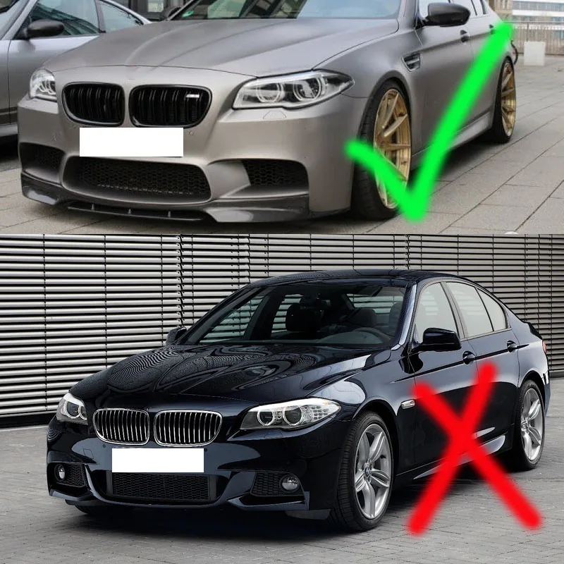 개조 M5 프론트 범퍼 안개등 그물 안개등 프레임 그릴 커버, BMW 5 시리즈 F10 F18 520 523 525, 1 쌍