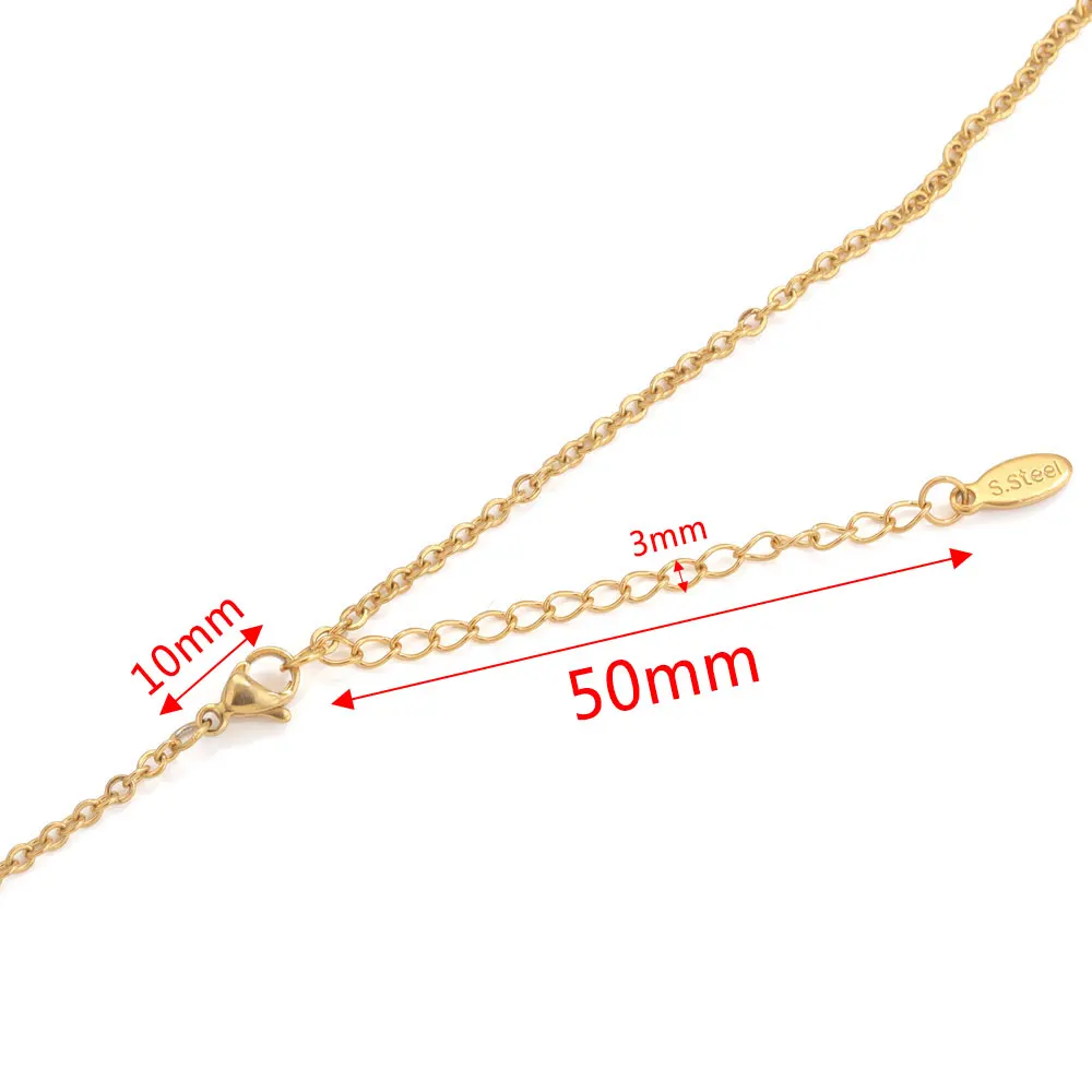 스테인리스 스틸 연장 테일 체인, 랍스터 걸쇠 포함, 팔찌 목걸이 DIY 주얼리 제작 용품, 10 개