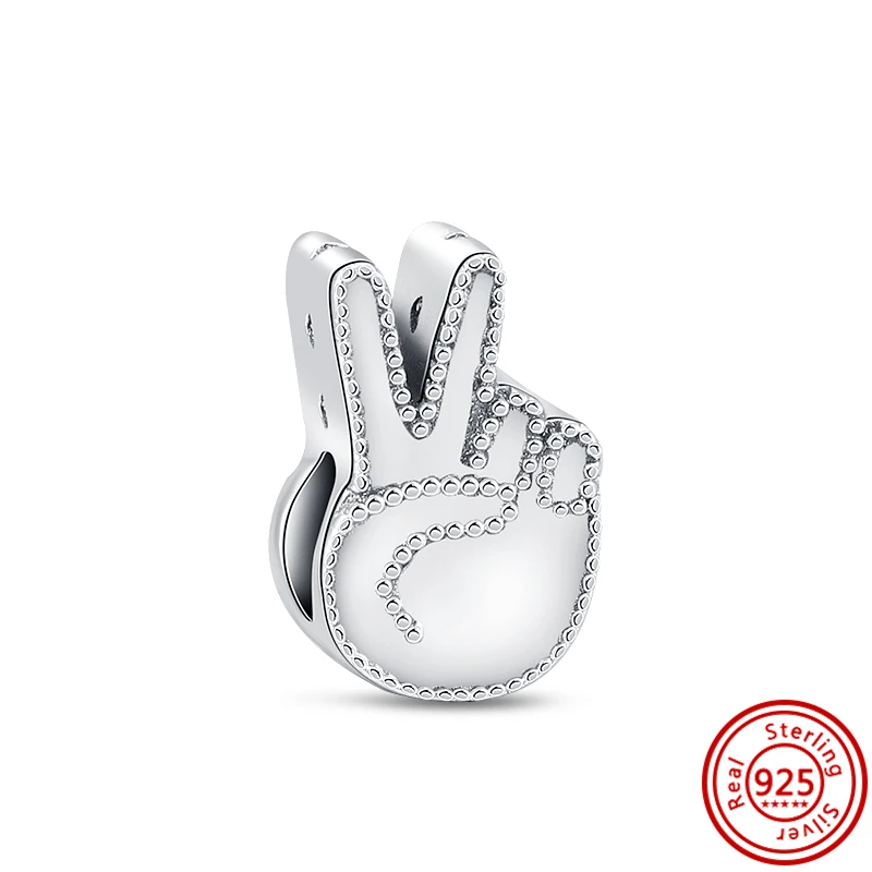 실버 심플 비즈 귀여운 고양이 개 발 프린트, 소년 소녀 천사 패밀리 트리 핏, 오리지널 판도라 팔찌, 여성 DIY 참 쥬얼리, 925