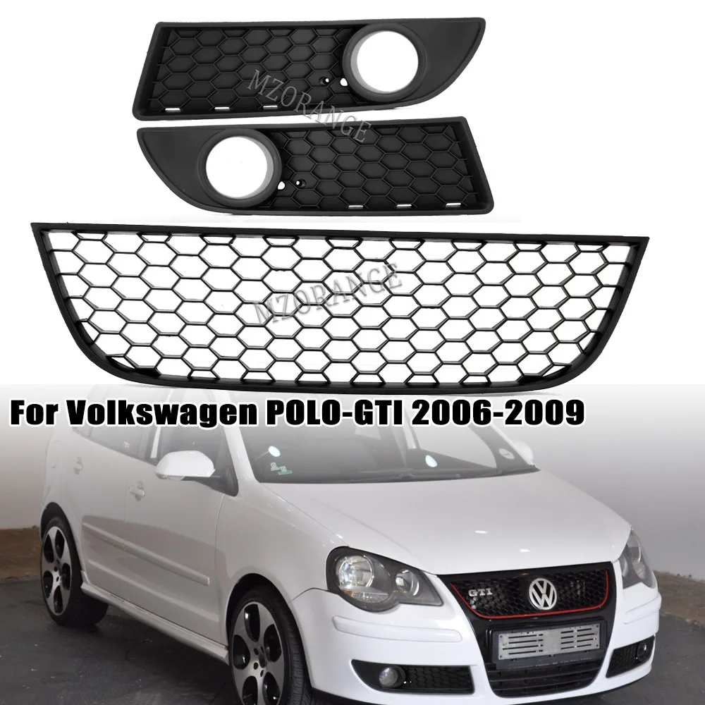 VW 폴로 9n3 차량용 안개등 벤트 그릴 커버, 전면 범퍼 하부 그릴 액세서리, VW POLO-GTI 2005 2006 2007 2008 2009 MK4 title=VW 폴로 9n3 차량용 안개등 벤트 그릴 커버, 전면 범퍼 하부 그릴 액세서리, VW POLO-GTI 2005 2006 2007 2008 2009 MK4 