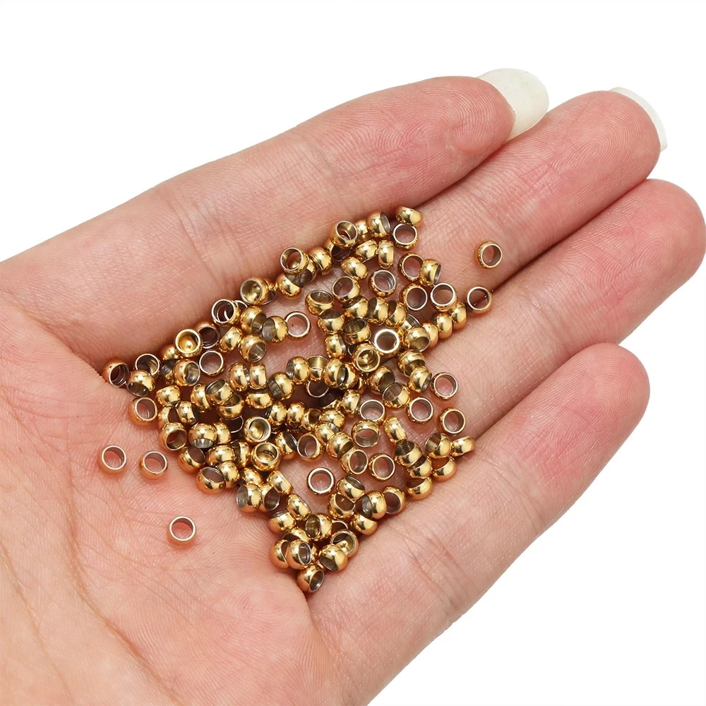 스테인레스 스틸 볼 크림프 엔드 비즈, Dia1.5/100. 5/2/2.5/4mm 스토퍼 스페이서 비즈 Diy 쥬얼리 제작 재료 용품, 3/3 개