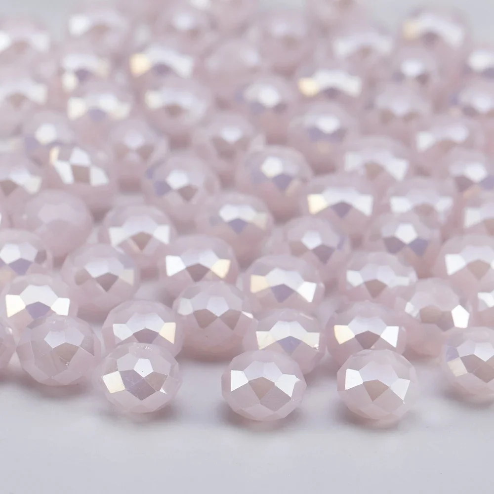 오스트리아 라운드 론델 크리스탈 비즈 DIY 팔찌 쥬얼리 만들기 용품 액세서리 휠면 처리 된 유리 비즈, 4 6 8 MM