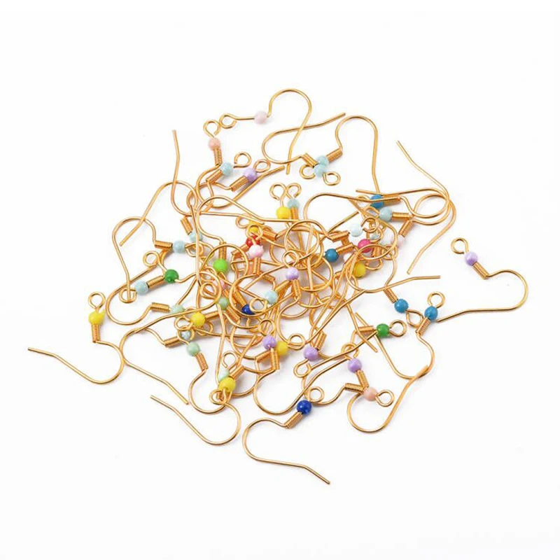 스테인레스 스틸 주얼리 프렌치 귀걸이 후크, DIY 주얼리 제작용 귀걸이 걸쇠, 알레르기 없음, 50 개