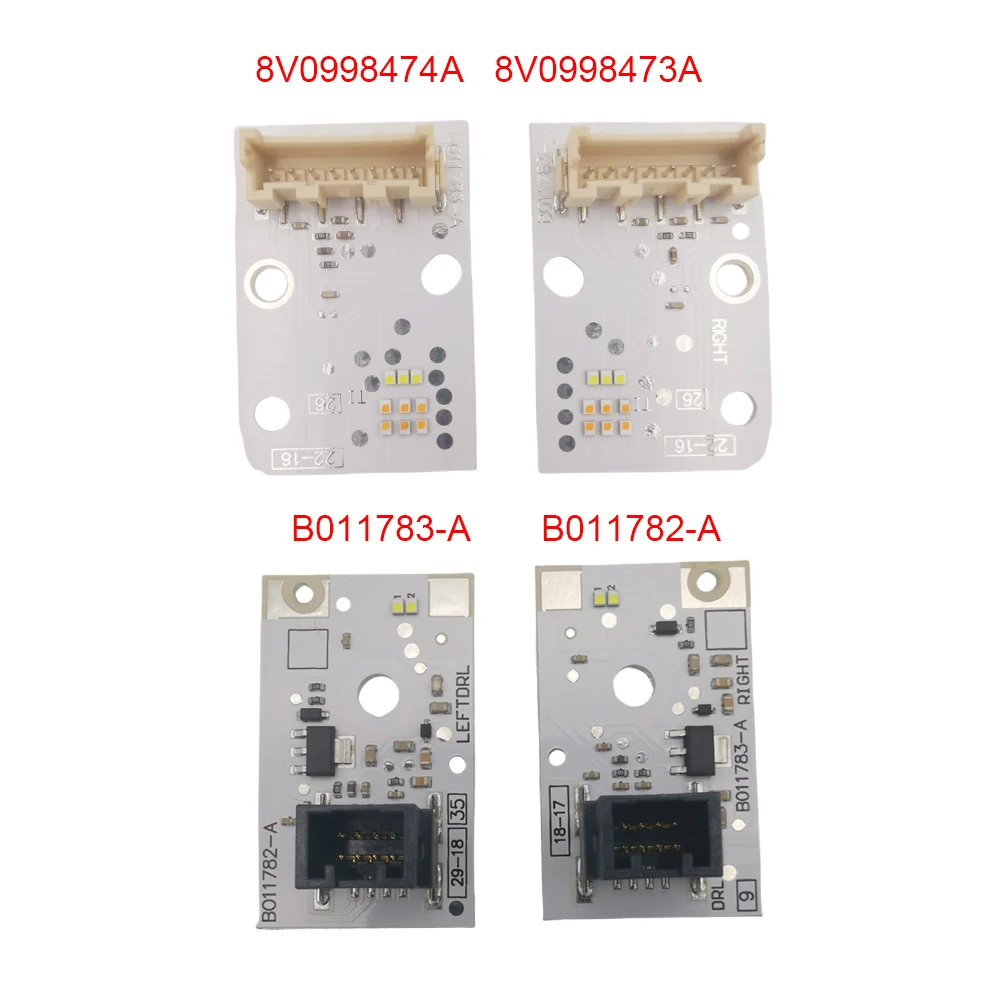 B011783-A B011782-A LED 헤드라이트 DRL 주간 주행등 화이트 광원 보드 세트, 아우디 A3 S3 용 8V0998474A 8V0998473A