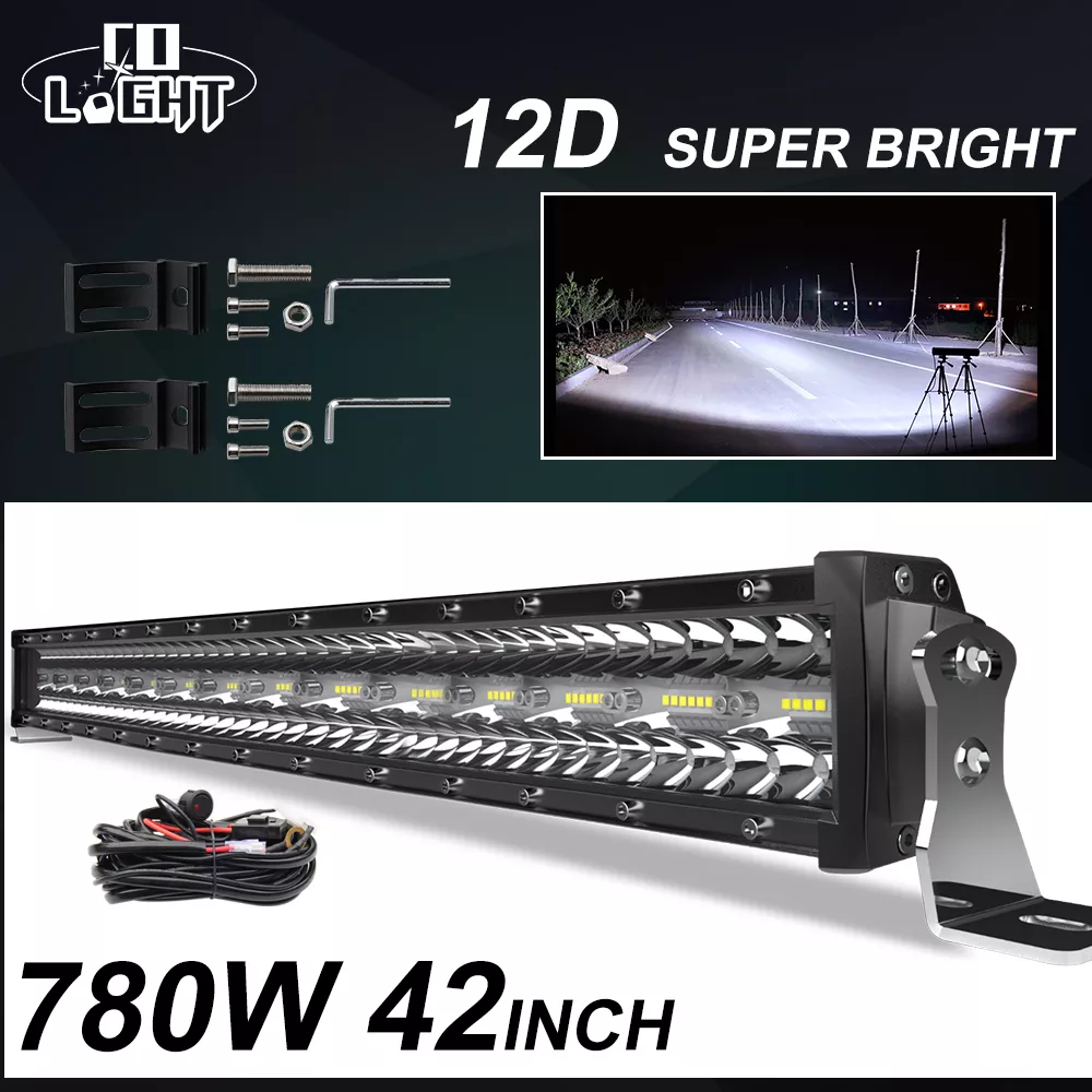 CO LIGHT-3 Rows 42 인치 LED 바 780W 콤보 LED 라이트 바, 자동차 트랙터 오프로드 4WD 4x4 트럭 SUV ATV 운전 작업 조명 12V 24V title=CO LIGHT-3 Rows 42 인치 LED 바 780W 콤보 LED 라이트 바, 자동차 트랙터 오프로드 4WD 4x4 트럭 SUV ATV 운전 작업 조명 12V 24V 