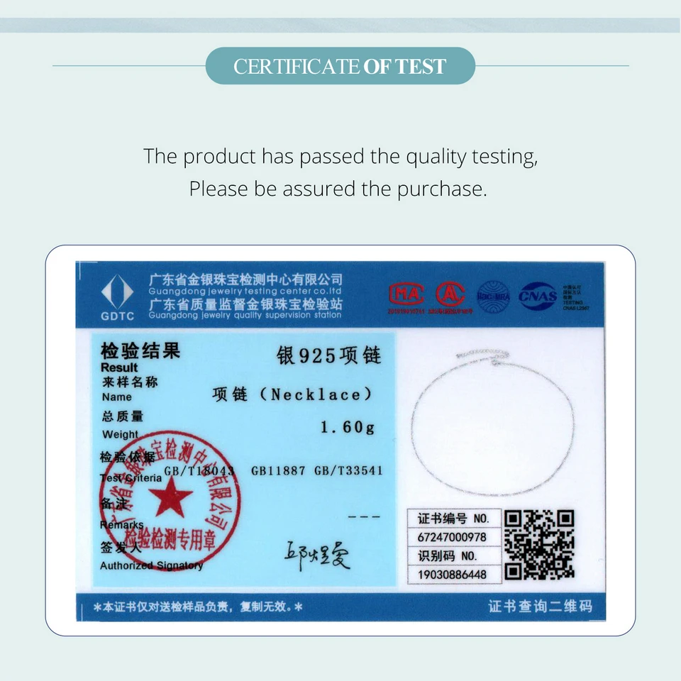 BAMOER-클래식 기본 체인 100% 925 스털링 실버 랍스터 걸쇠, 조절 가능한 목걸이 체인 여성을 위한 패션 쥬얼리