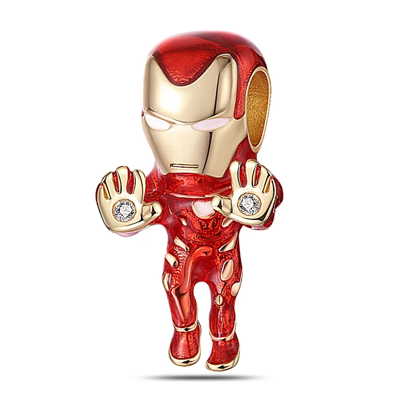 마블 스파이더맨 다리미 헐크 매력 비즈 핏 판도라 팔찌, 여성 925 실버 펜던트 귀걸이 목걸이, 2024 신상 패션