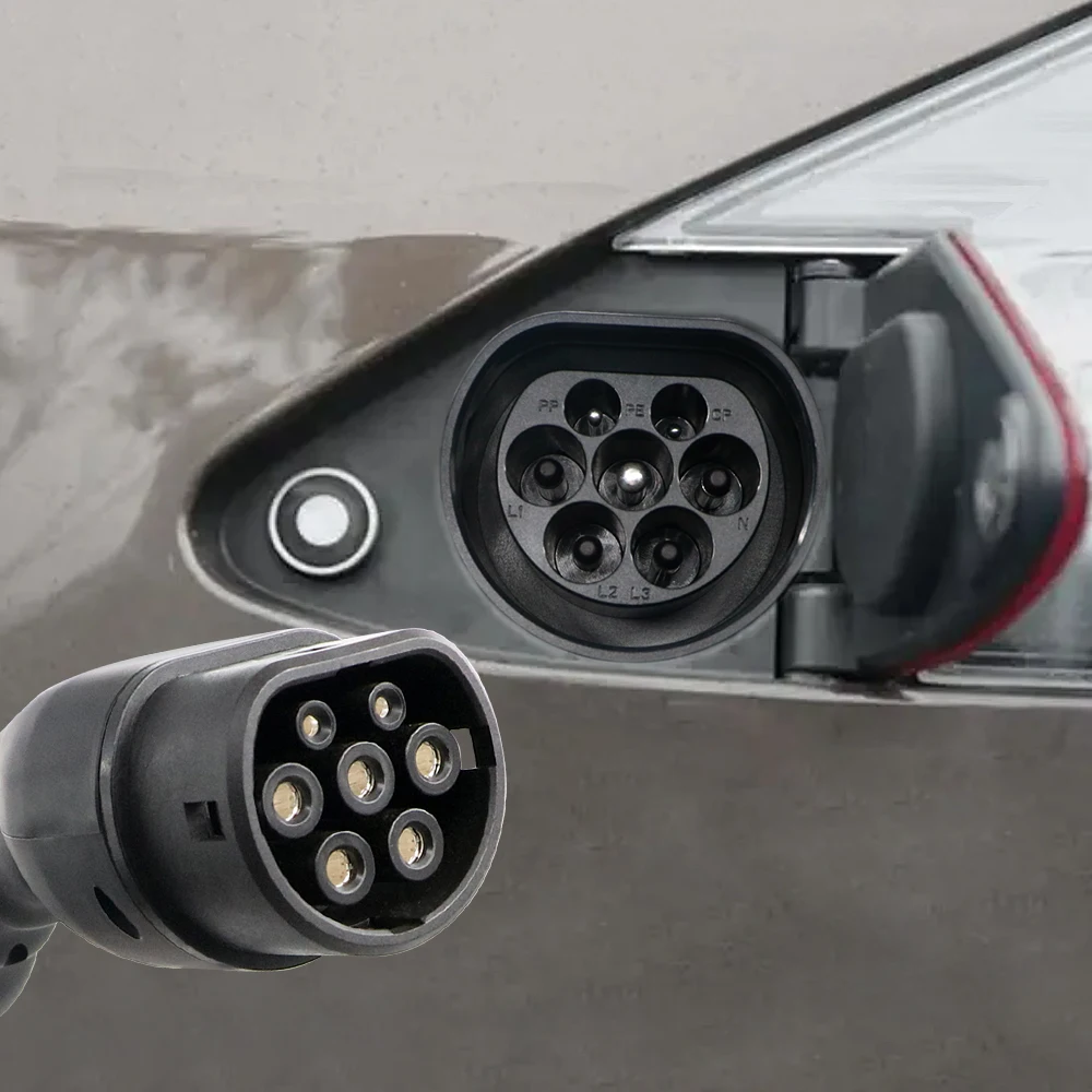 ISIGMA-EV 충전기 암 소켓 유형 2, IEC62196 16A 32A 전기 자동차 충전 사이드 케이블 없음