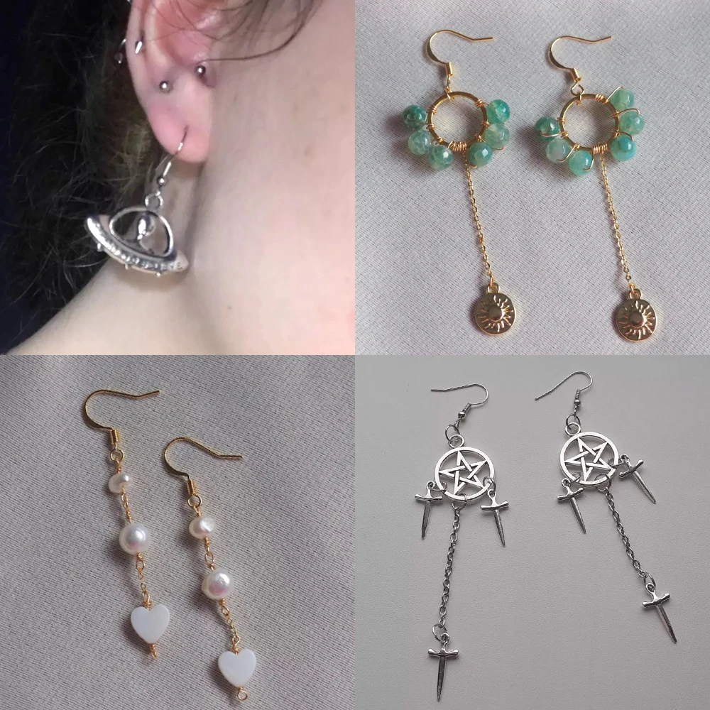 스테인리스 스틸 귀걸이 결과물, 저자극성 후크 이어와이어, 쥬얼리 제작 용품, DIY 귀걸이, 직접 제작, 20 개, 50 개