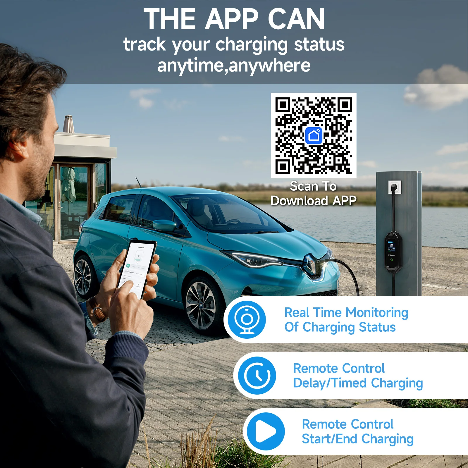 AFYEEV 테슬라 EVSE 충전 박스용 휴대용 EV 충전기, EU 미국 CEE 플러그, 테슬라 모델 X, Y, S, 3 용 전기 자동차 충전기, 16A, 32A