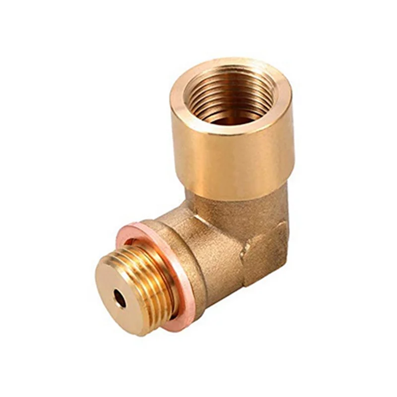 가스켓이 있는 황동 산소 센서 익스텐더 스페이서 어댑터, 90 도, M18x1.5 O2 람다