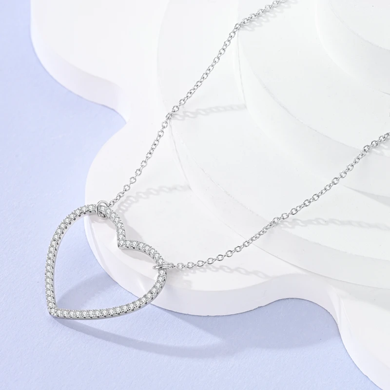 여성용 진짜 925 스털링 실버 목걸이, 라운드 펜던트, 스파클링 페이브 CZ 목걸이, 패션 기념일, 생일 주얼리 선물