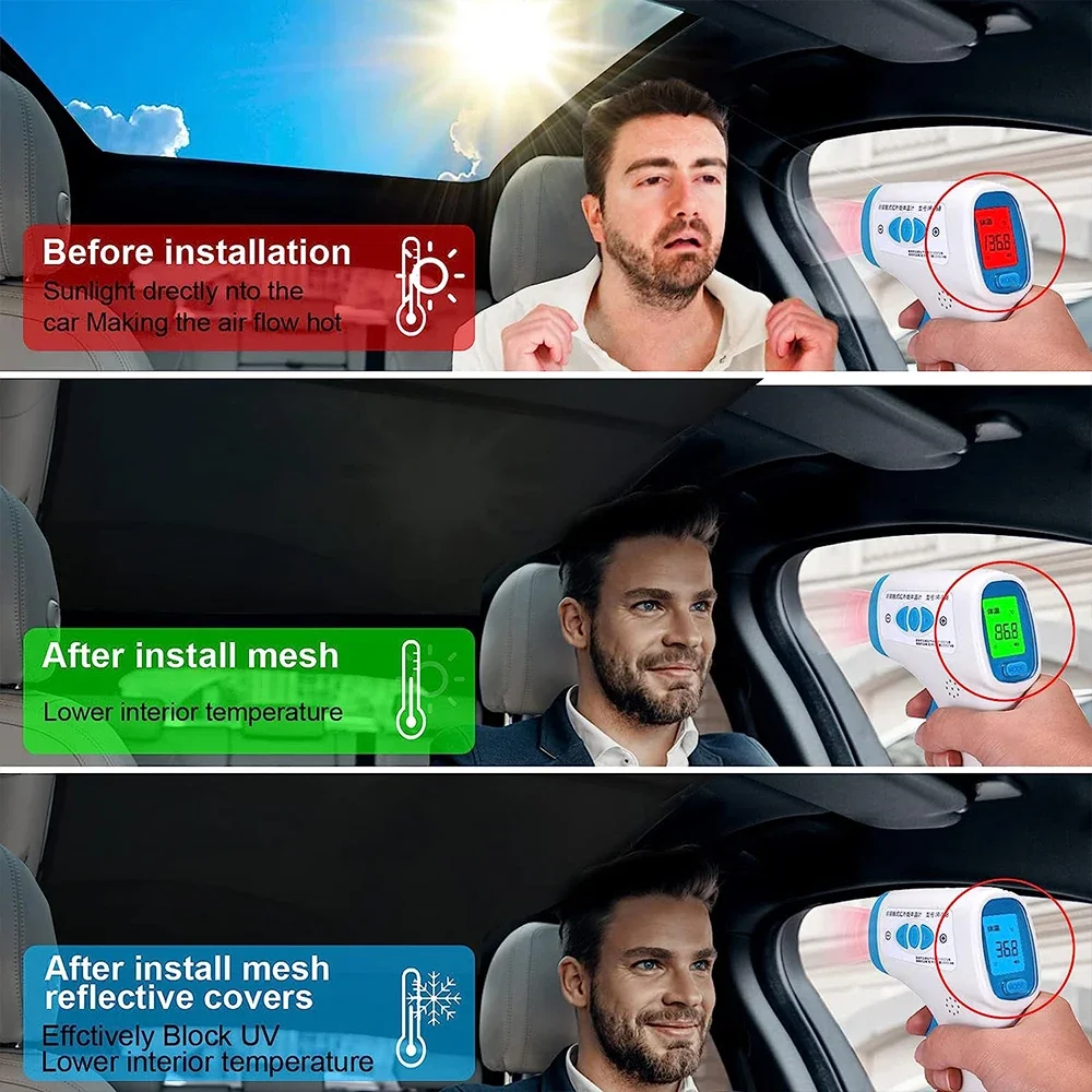 테슬라 모델 Y 3 용 지붕 차양, 하이랜드 업그레이드 선루프 쉐이드, 2 in 1 레이어 태양 쉐이드, UV 보호 액세서리, 2020-2024