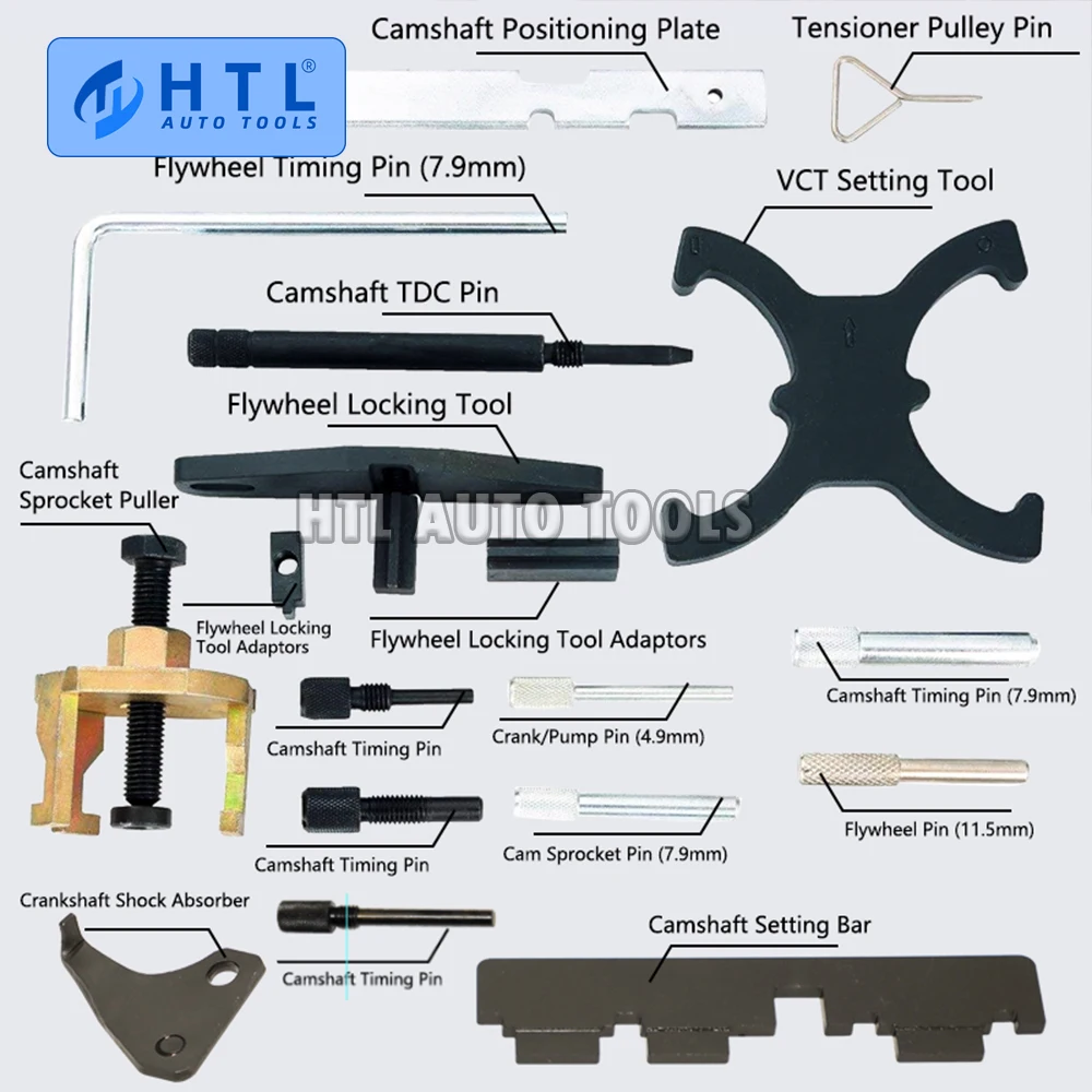 엔진 도구 포드 1.4 1.6 1.8 2.0 Di/TDCi/TDDi 엔진 타이밍 도구 마스터 키트, 마쓰다도 적합