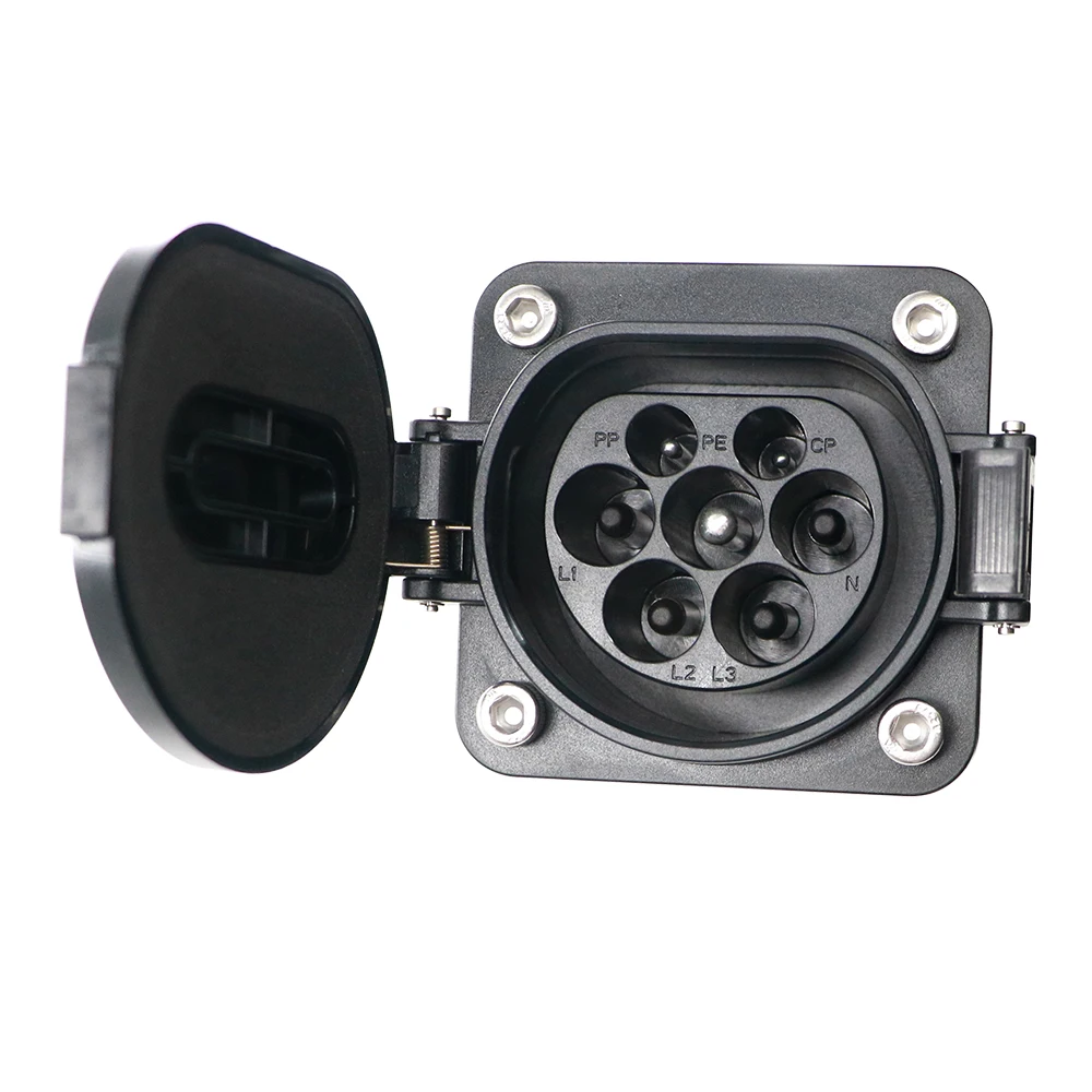 ISIGMA-EV 충전기 암 소켓 유형 2, IEC62196 16A 32A 전기 자동차 충전 사이드 케이블 없음