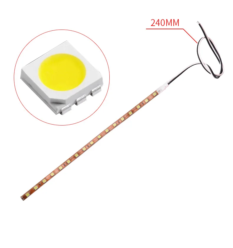 과달선 2X LED 스트립 조명 소프트 45CM 1210 45SMD 방수 자동차 액세서리, 레드 아이스 블루 옐로우 자동 분위기 장식 램프