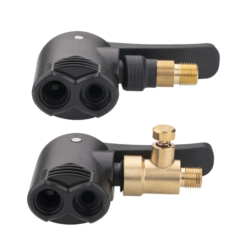 2 인 1 자동차 타이어 공기 팽창기 어댑터, 노즐 클램프, 수축 가능, 미국/프랑스 타이어 노즐