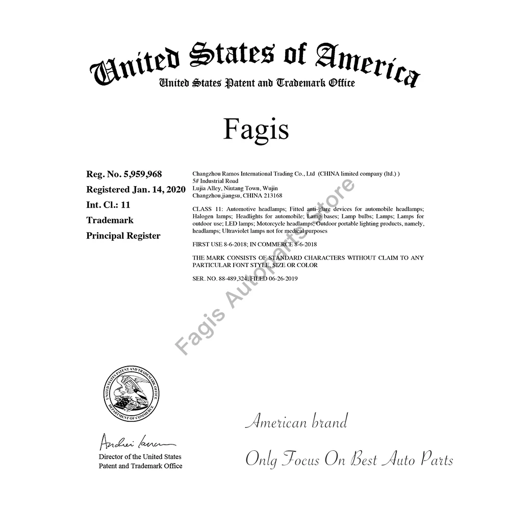 Fagis 2Pcs H15 12v 15/55w 블루 미국 브랜드 석영 유리 4800K 슈퍼 화이트 자동차 헤드 라이트 램프 자동 할로겐 전구 자동차 조명