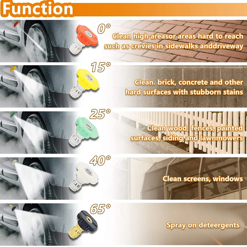 압력 와셔 익스텐션 완드 퀵 커넥터 랜스 스피어, 곡선 헤드 로드 포함, Karcher K2-K7, 1/4 인치