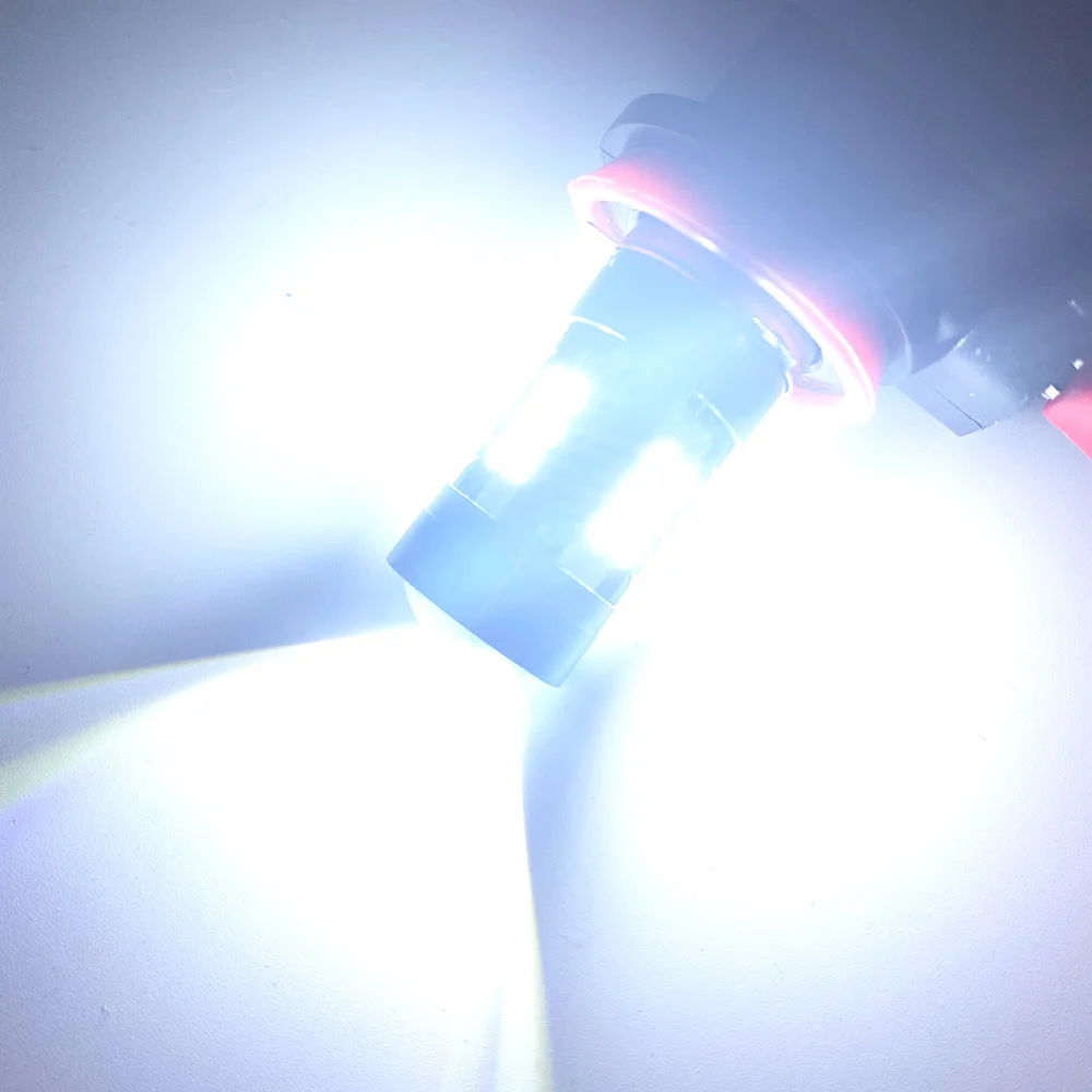 LED 자동차 안개등 전구, 9005 HB3 9006 HB4 H16JP LED 램프, 자동 주간 운전, 매우 밝은 1200LM 6000K 화이트 12V, H8 H11, 2 개
