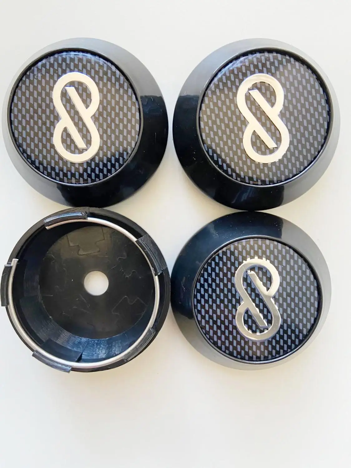 ENKEI 엠블럼 로고 크롬 용 65MM 자동차 휠 센터 허브 캡, 4 개/묶음