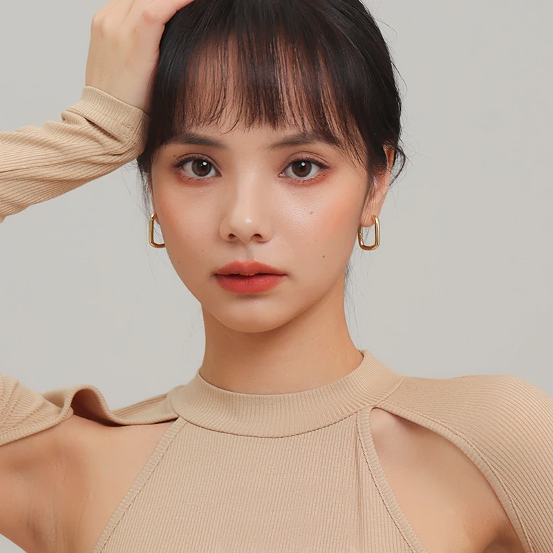 알레르기 방지 정품 925 스털링 실버 귀걸이 참, 트렌디 주얼리, 빈티지 심플 O형 파티 액세서리, 선물용