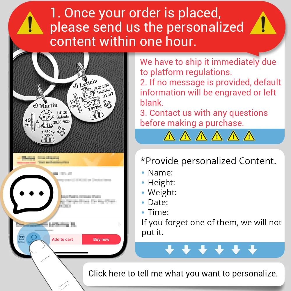 남아용 여아용 키 체인, 사랑스러운 개인 맞춤, 이름 출생 체중 높이, 신생아 기념, 새로운 엄마 아빠 선물, 열쇠 고리, P026_C