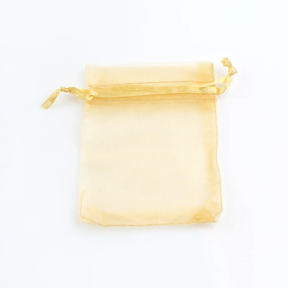 Organza 크리스마스 선물 가방, 드로스트링 쥬얼리 포장, 웨딩 파티 사탕 선물 가방, 5x7cm, 7x9cm, 9x12cm, 10x15cm, 50 개/로트