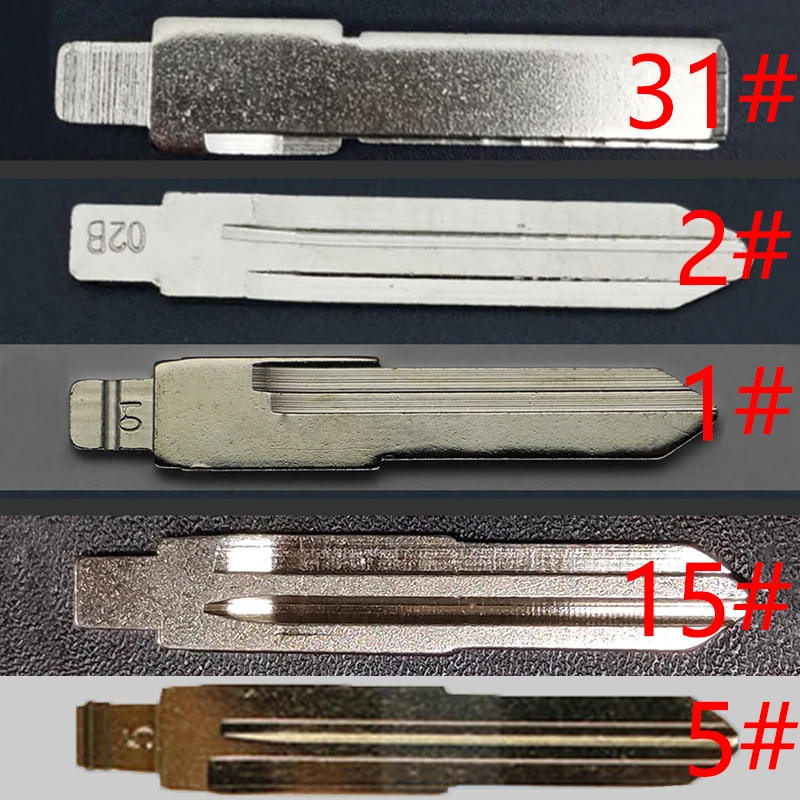 10 개/몫 KD Key Blade #02 #04 #15 #20 #27 #31 #38 #54 #58 #62 #67 #69 #77 기아 도요타 V-W 포드 르노 플립 용 블랭크 블레이드 자동차 키 블레이드