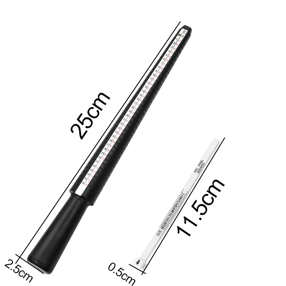 전문 보석 도구 반지 맨드렐 스틱 손가락 게이지 링 사이저, 영국/미국 사이즈, DIY 보석 크기 도구 세트, 1 개