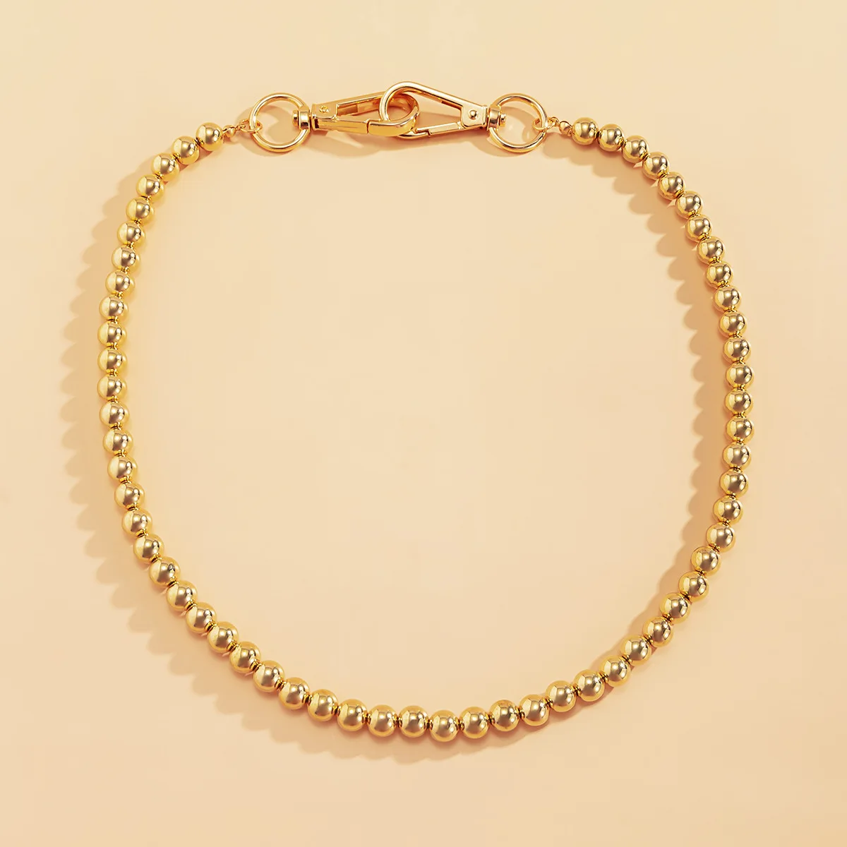 간단한 모조 진주 허리 체인 남자 빈티지 골드 컬러 금속 구슬 청바지 열쇠 지갑 체인, 여자 패션 쥬얼리