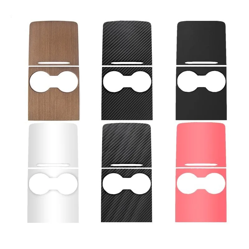 테슬라 모델 Y 3 2021-2023 모델 Y 센터 제어 패널 보호 커버 우드 그레인 블랙 자동차 인테리어 장식 스티커