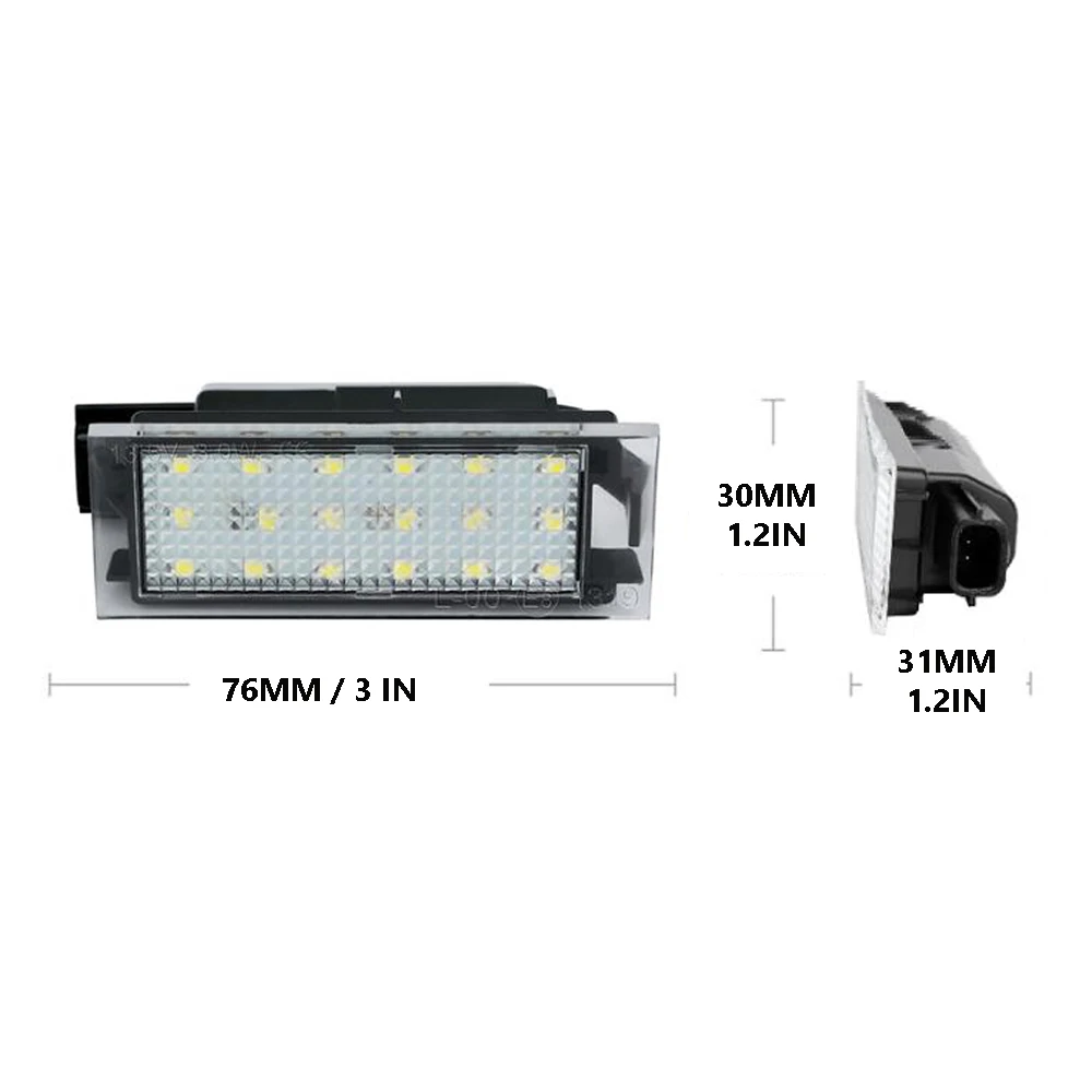 2 Pcs LED 번호판 빛 르노 메간 Twingo 라구나 단계 마스터 2 3 Clio Espace 4 램프 어셈블리 자동 Luces