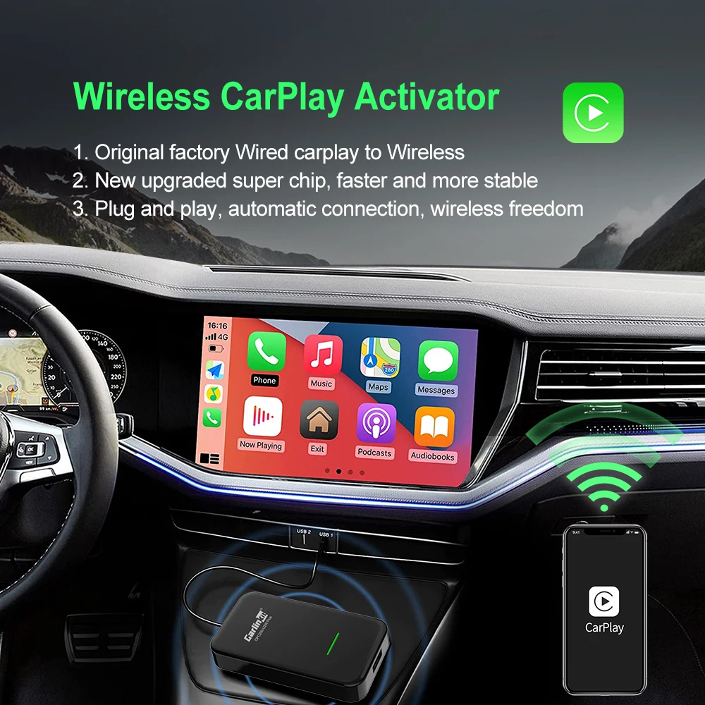 Carlinkit 3.0 무선 CarPlay Activator 자동 연결 Audi Benz 폭스 바겐 Mazda 무선 Carplay 플러그 앤 플레이에 유선