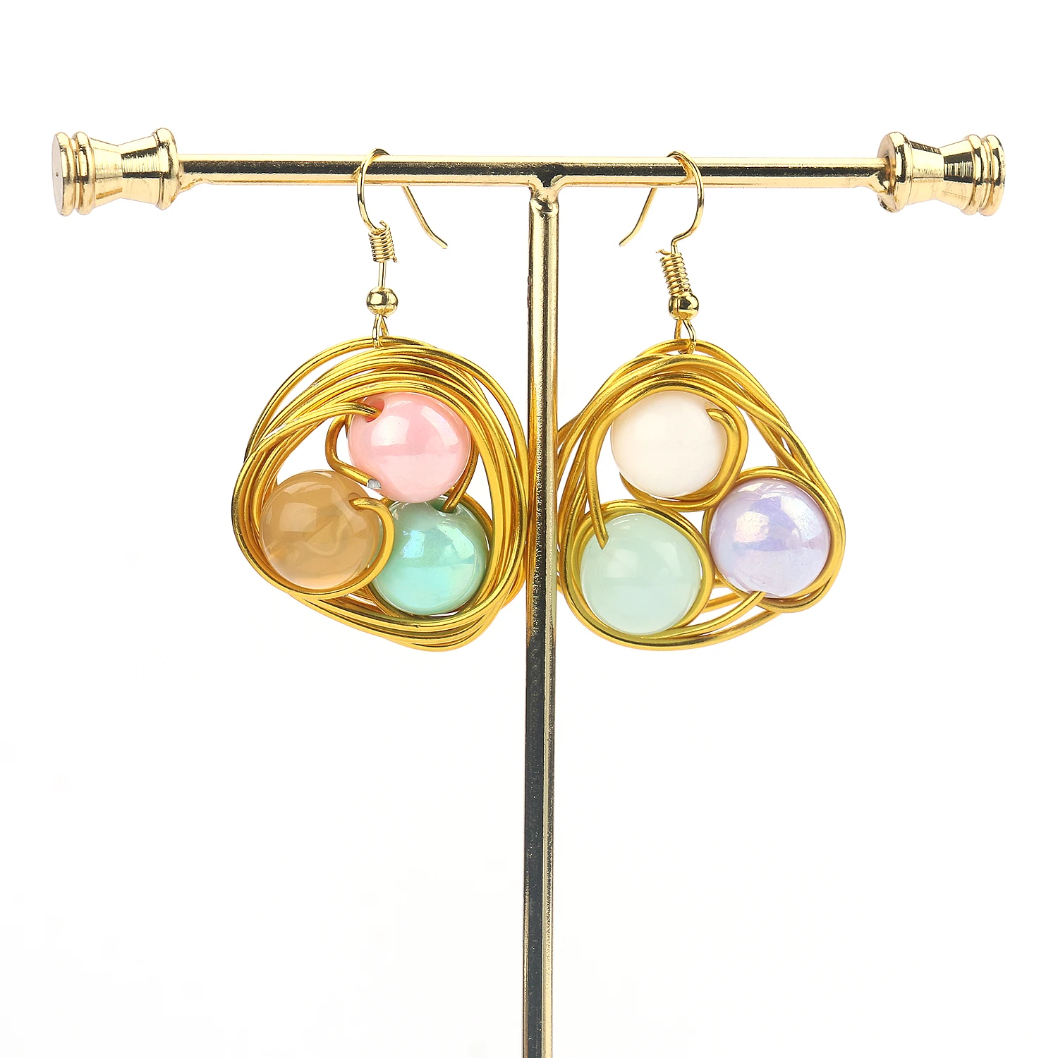 알루미늄 와이어 1mm 1.2mm 1.5mm 2mm 2.5mm 3mm 금 도금 구부릴 수 있는 유연한 공예 금속 와이어 보석 만들기 구슬 꽃