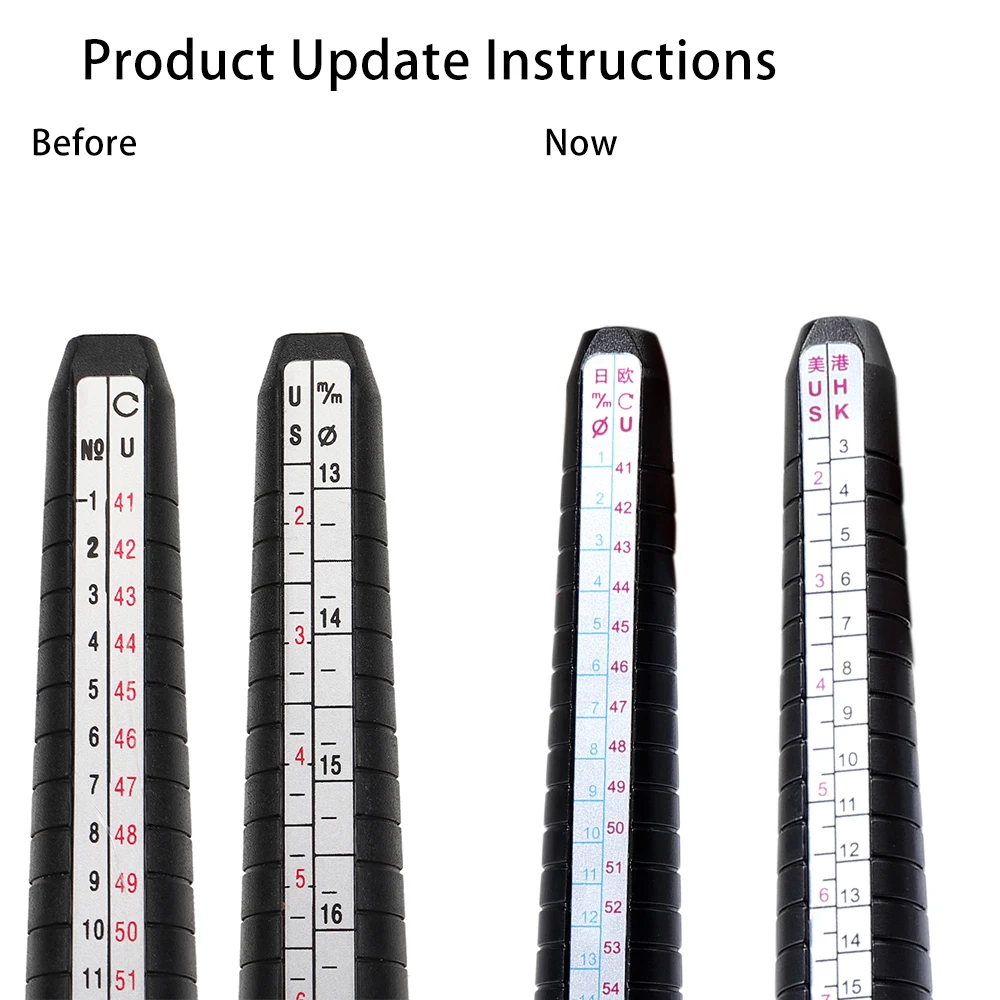 전문 보석 도구 반지 맨드렐 스틱 손가락 게이지 링 사이저, 영국/미국 사이즈, DIY 보석 크기 도구 세트, 1 개