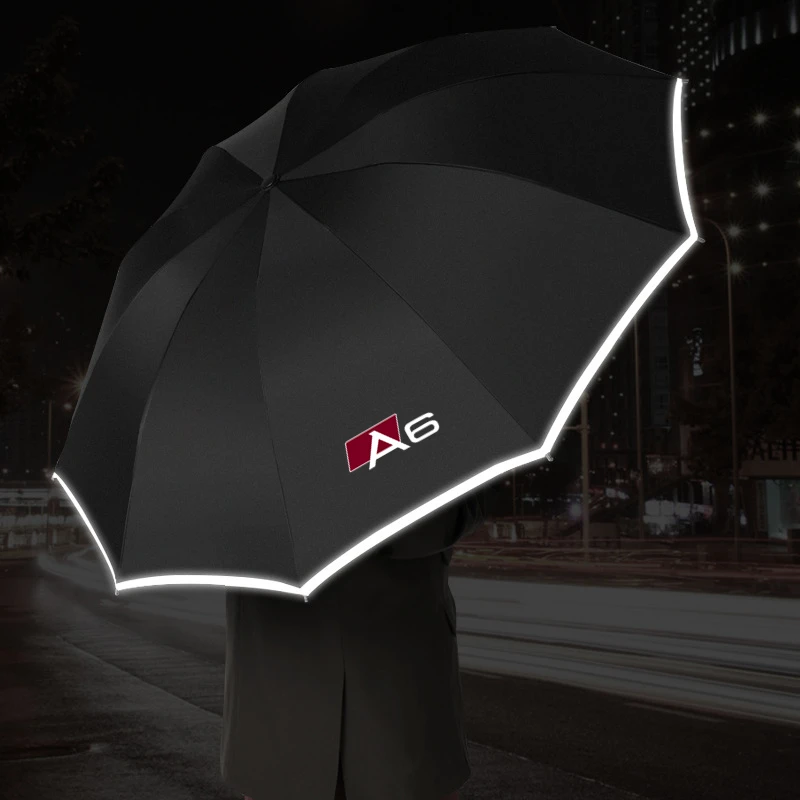 자동 반사 스트라이프 역방향 LED 조명, 10 리브 방풍 우산, 아우디 콰트로 A3 A4 A5 A6 A7 A8 Q2 Q3 Q5 Q7 Q8 용