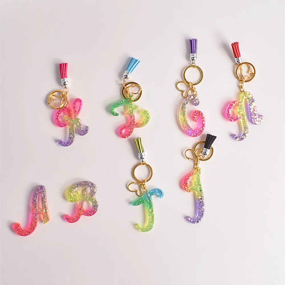 알파벳 에폭시 송진 실리콘 몰드 문자 번호 금형, DIY 키체인 귀걸이 펜던트, 에폭시 송진 보석 공예, 주조 몰드