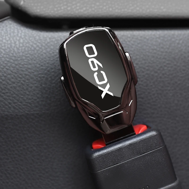 자동차 안전 벨트 로커 카라비너 익스텐더, 보험 벨트 삽입 버클, 볼보 XC90 용 로고 자동차 액세서리