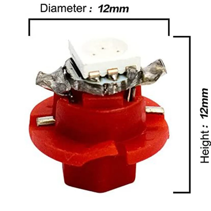 LED 자동차 계기판 전구, 계기판 조명, 인테리어 대시 보드 사이드 램프, 자동차 액세서리, 12V, T5, 5 개, 10 개