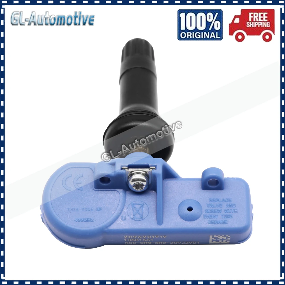 Chevrolet Orlando Silverado Spark Tahoe Tracker Trailblazer Trax 용 (4) TPMS 433MHZ 타이어 압력 센서 세트