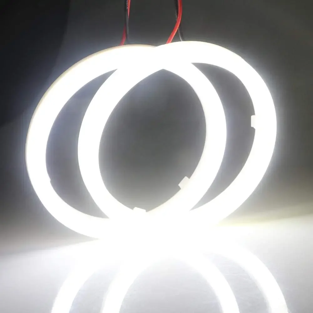 자동차 주간 주행등 DRL 안개등 COB LED 헤드라이트, 천사 눈 전구, 헤일로 링 램프, DC 12V 스타일링 조명, 장식 조명