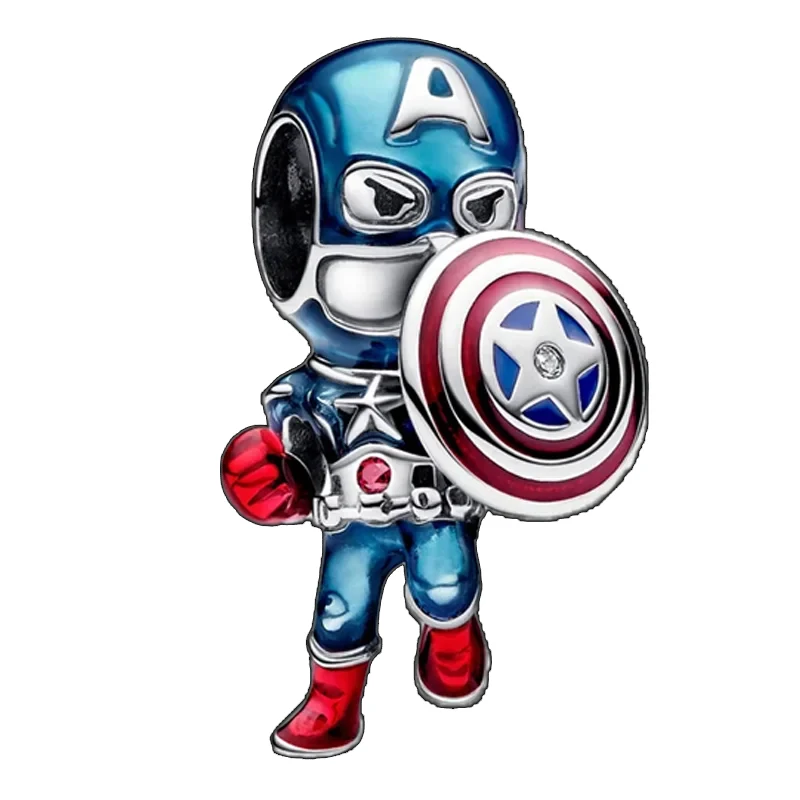 마블 스파이더맨 다리미 헐크 매력 비즈 핏 판도라 팔찌, 여성 925 실버 펜던트 귀걸이 목걸이, 2024 신상 패션