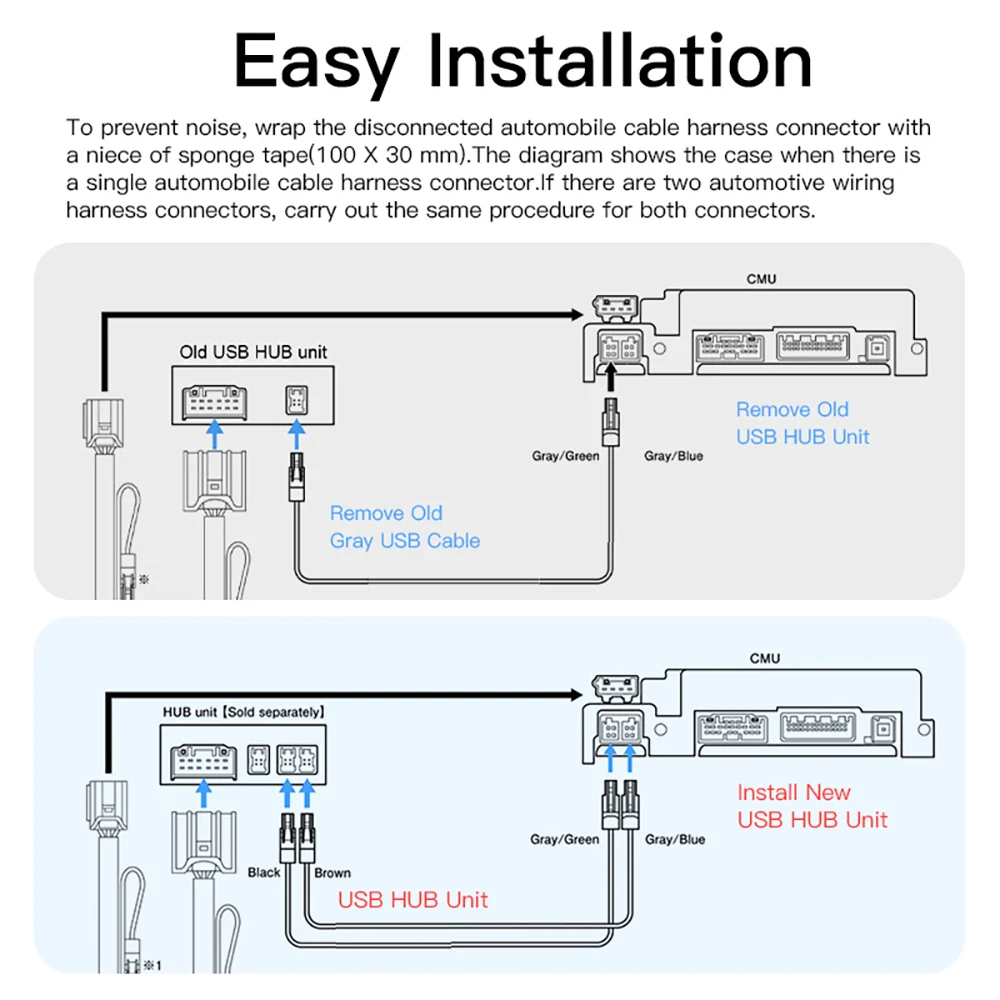 카플레이 안드로이드 자동 USB 블루투스 와이파이 어댑터 허브, OEM 연결 개조 키트, 마즈다 2 3 6 CX3 CX5 CX8 CX9 MX5 TK78669U0C 용