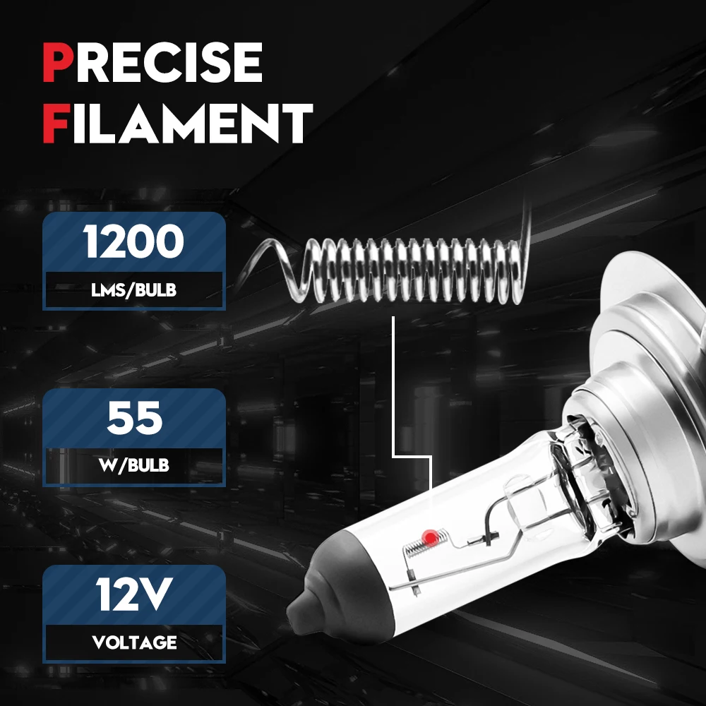 자동차 헤드라이트 전구, 할로겐 램프, H11B H13 9005 9007 9012 H3 H27 881, 자동 하이 로우 안개등, 2x H1 H4 H7 H11 HB3 HB4 HIR2, 12V 55W