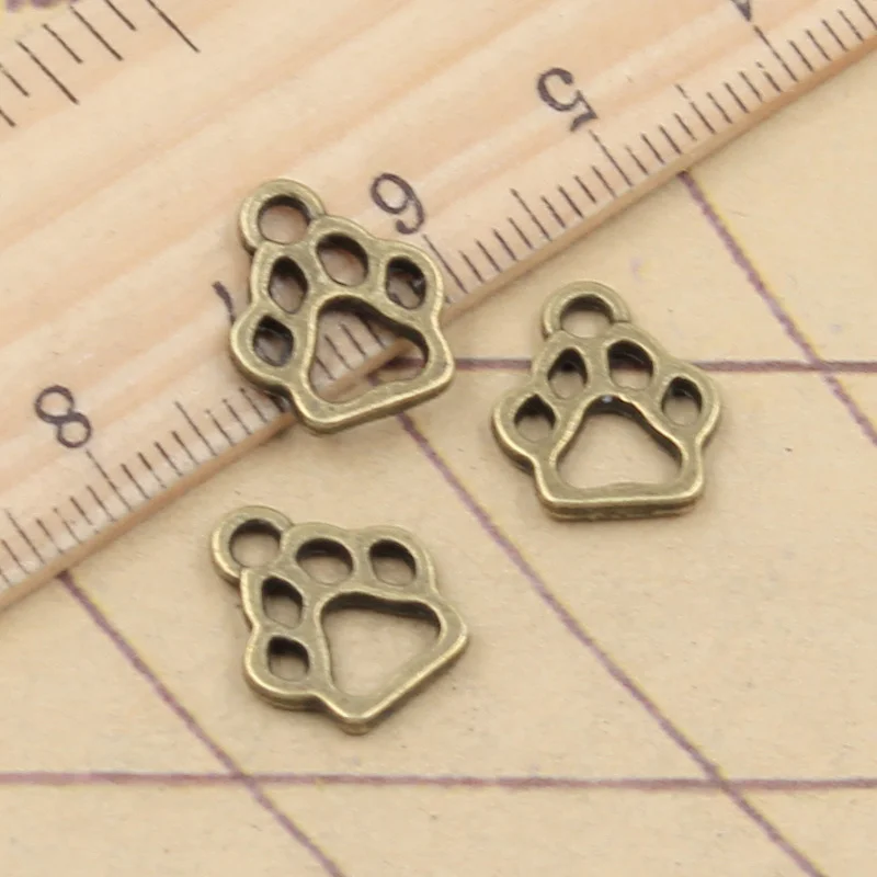 30pcs 매력 개 발 13x11mm 티벳 청동 실버 컬러 펜던트 골동품 보석 만들기 DIY 수제 공예