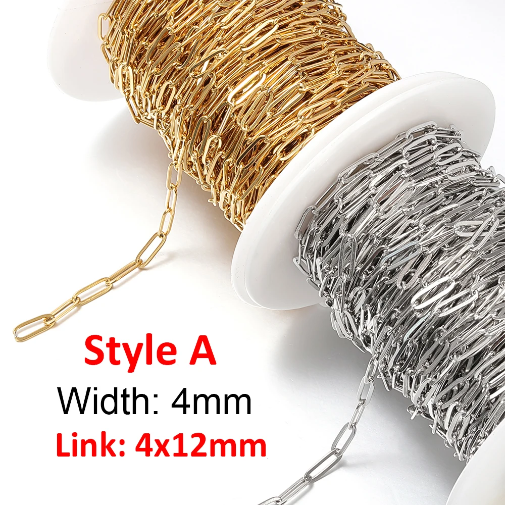 페이드 1 미터 두꺼운 체인 4 스테인리스 케이블 체인 결과 DIY 쥬얼리 만들기 많은 대량 도매