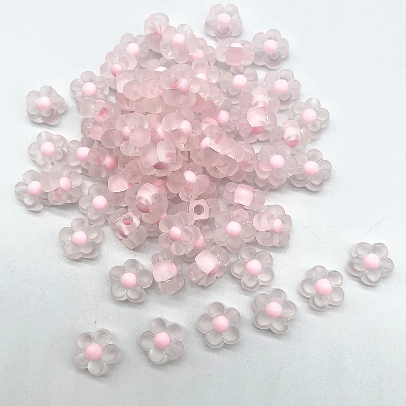 30pcs 12mm 매트 아크릴 해바라기 비즈 느슨한 스페이서 비즈 DIY 수제 액세서리 (구멍: 3.0mm)