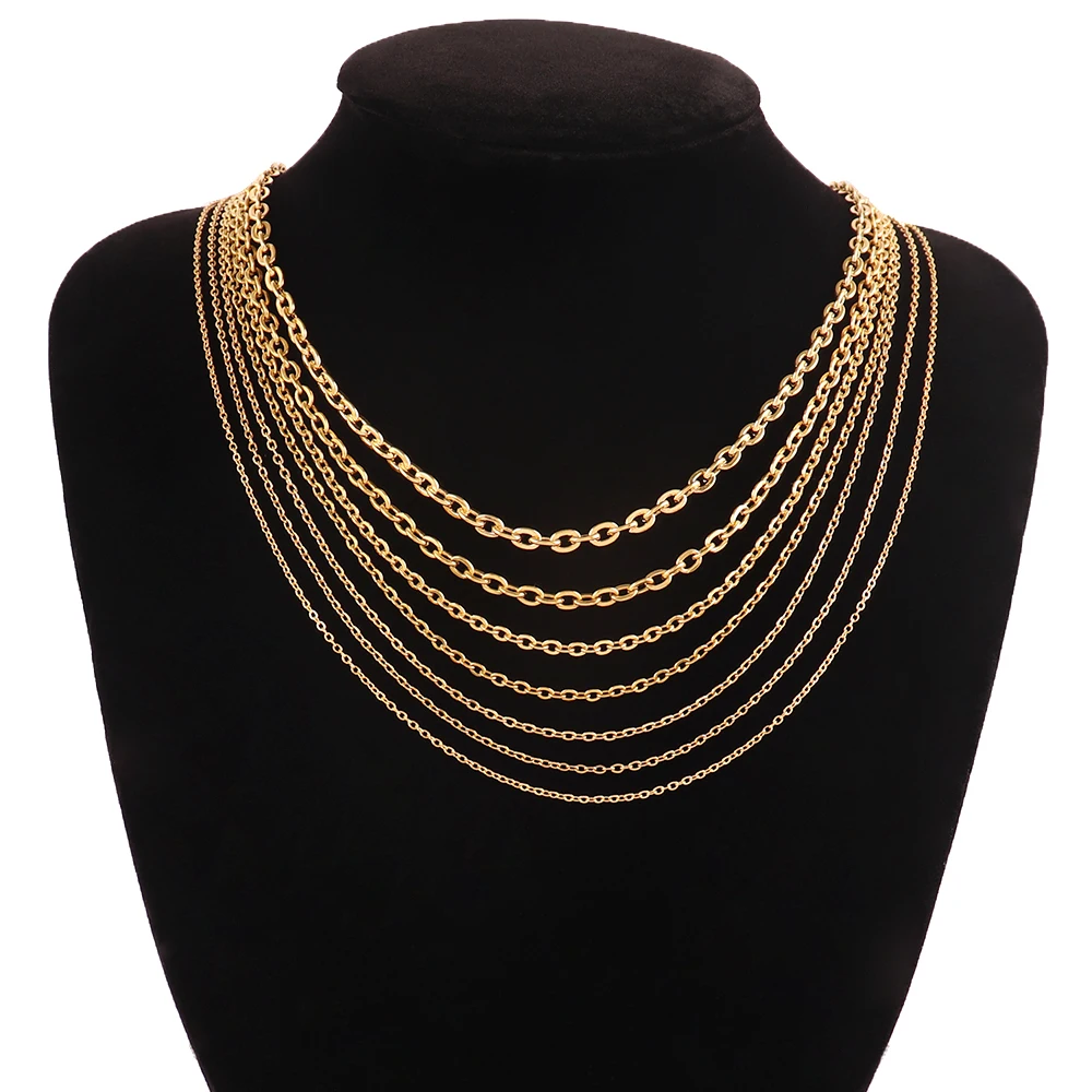 금 스테인레스 스틸 체인 목걸이, DIY O 모양 크로스 체인, 팔찌 쥬얼리 제작 구성 요소, 1 미터, 1/1.5mm, 2mm