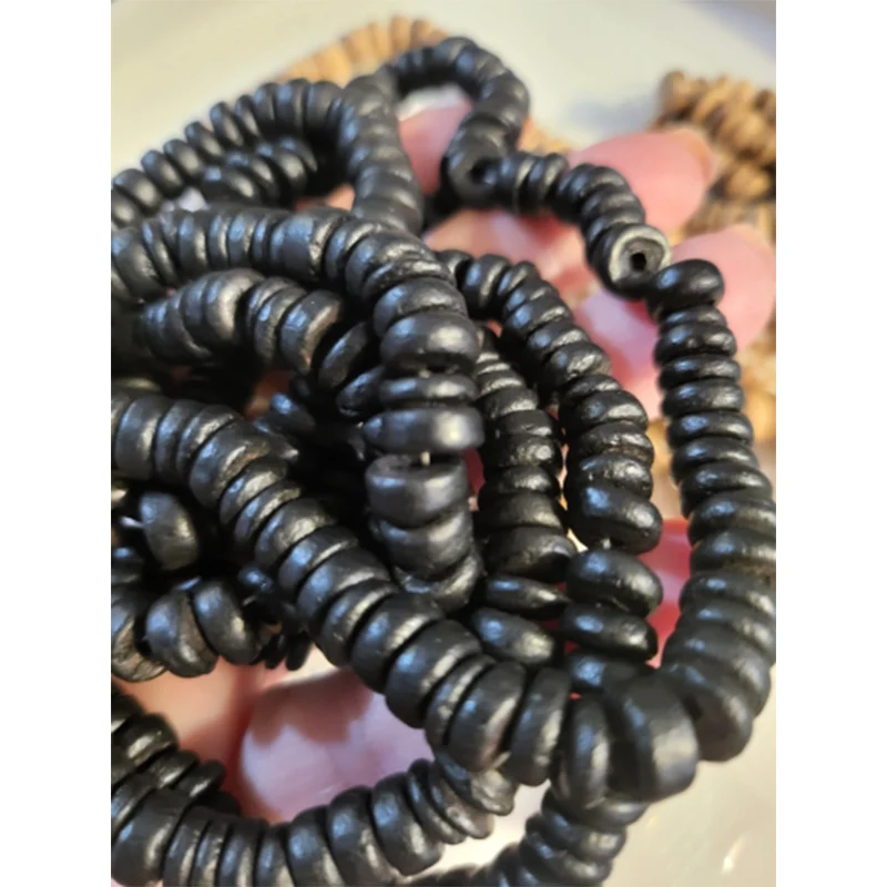 Louleur 천연 나무 비즈, 불교 보석, 라운드 코코넛 조개 나무, 루즈 스페이서 비즈, DIY 팔찌 쥬얼리 제작용